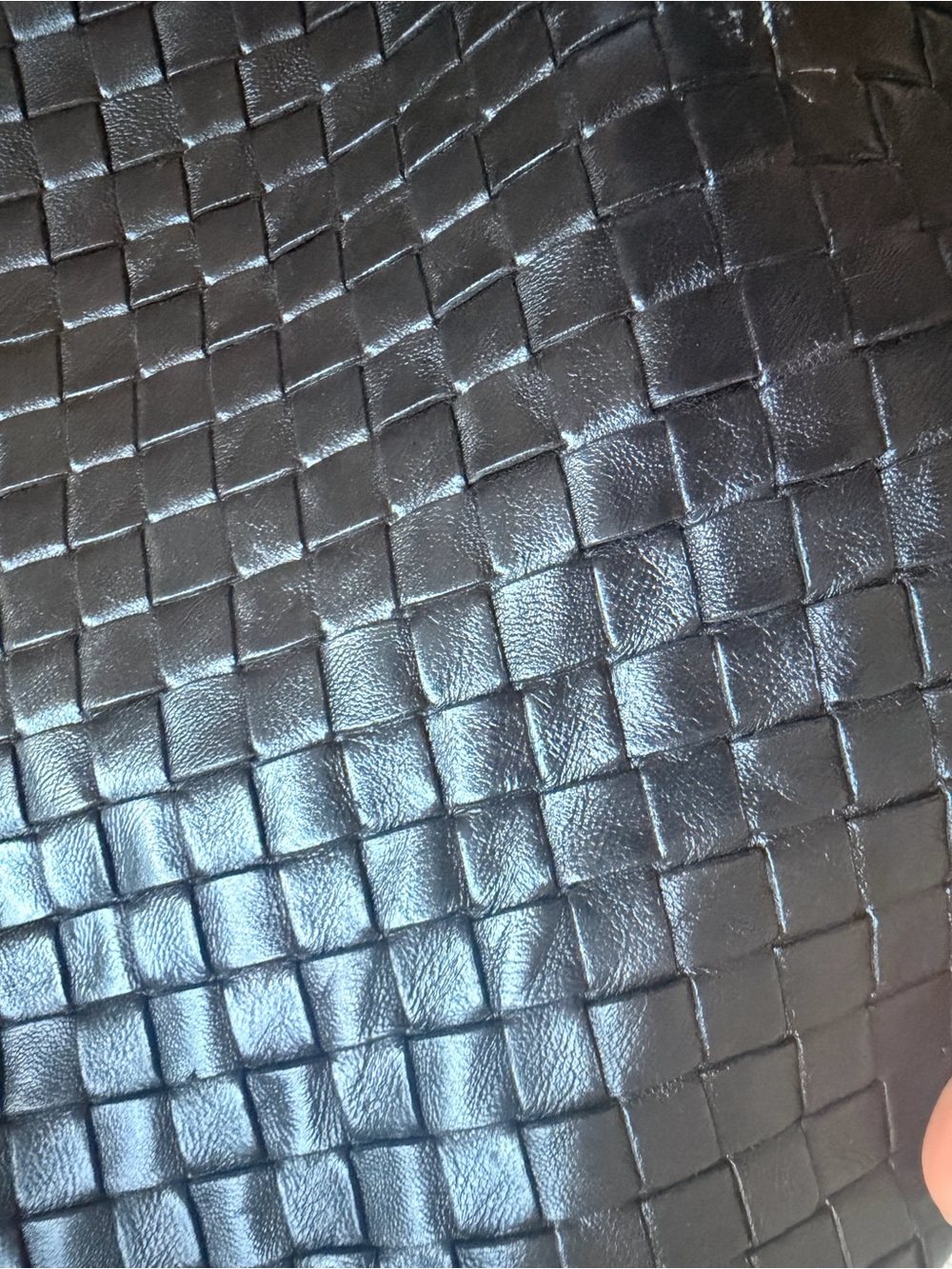 Bottega Veneta Black Intrecciato Woven Shoulder Bag with Gold Hardware - Picture 9 of 9